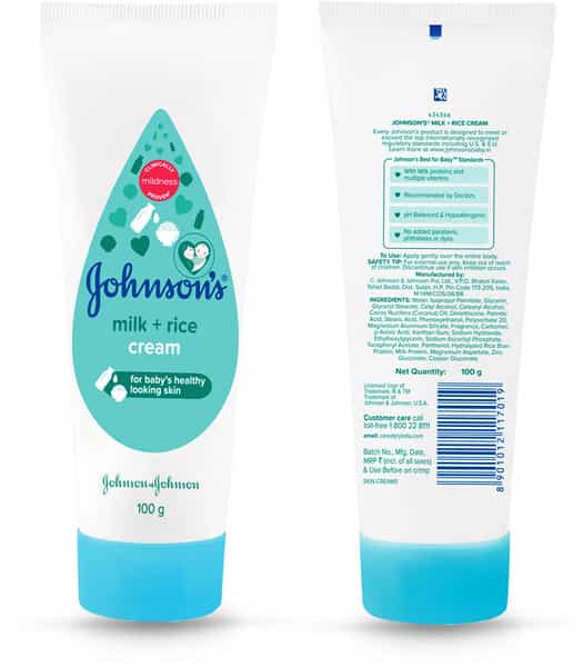 Johnson's Baby Milk And Rice Cream - 100G