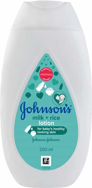 Johnson's Baby Milk And Rice Lotion Bottle Of 200 Ml