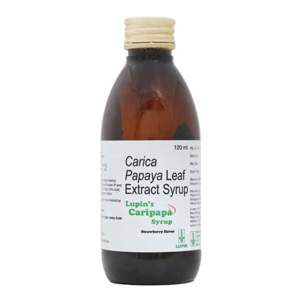 Lupins Caripapa Strawberry Flavour Syrup 120 Ml