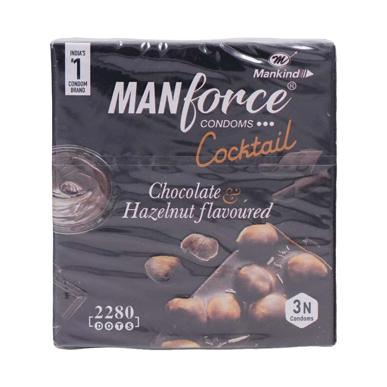 Manforce Cocktail Chocolate & Hazelnut Flavoured Condom 3 Nos