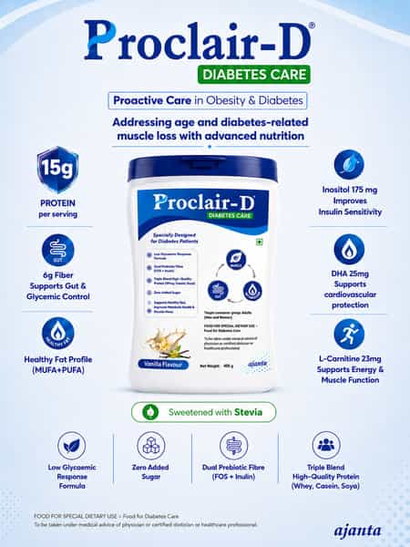 Proclair D | Vanilla Flavour | Oral Powder | Jar | 400 Gm