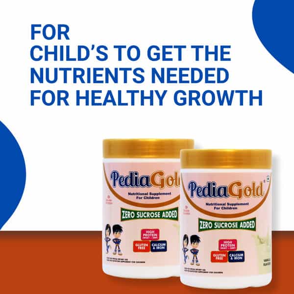 Pediagold | Sucrose-Free Nutrition Drink For Children | 400G | Vanilla Flavour
