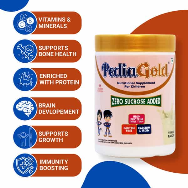 Pediagold | Sucrose-Free Nutrition Drink For Children | 400G | Vanilla Flavour