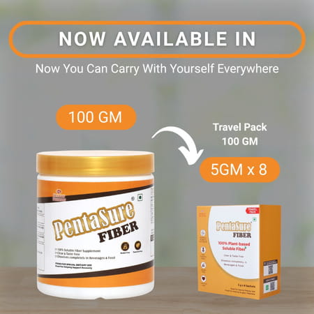 Pentasure Fiber | Soluble Prebiotic Fiber Supplement Powder | 100 Gm