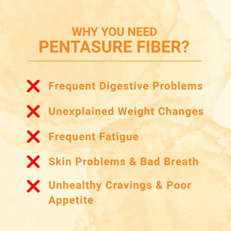 Pentasure Fiber | Soluble Prebiotic Fiber Supplement Powder | 100 Gm