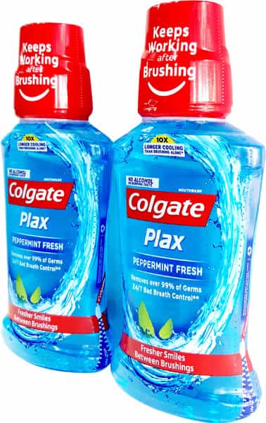 Colgate Plax Peppermint Fresh Mouthwash 250Ml (Pack Of 2)