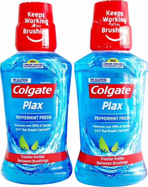 Colgate Plax Peppermint Fresh Mouthwash 250Ml (Pack Of 2)