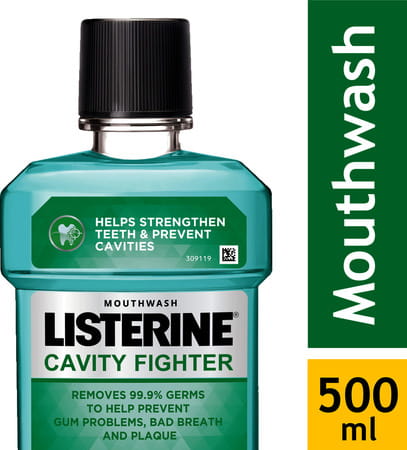 Listerine Total Care Cavity Fighter Mouthwash Bottle Of 500 Ml