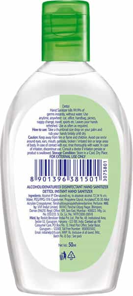 Dettol  Hand Sanitizer Sleeves Bottle Of 50 Ml