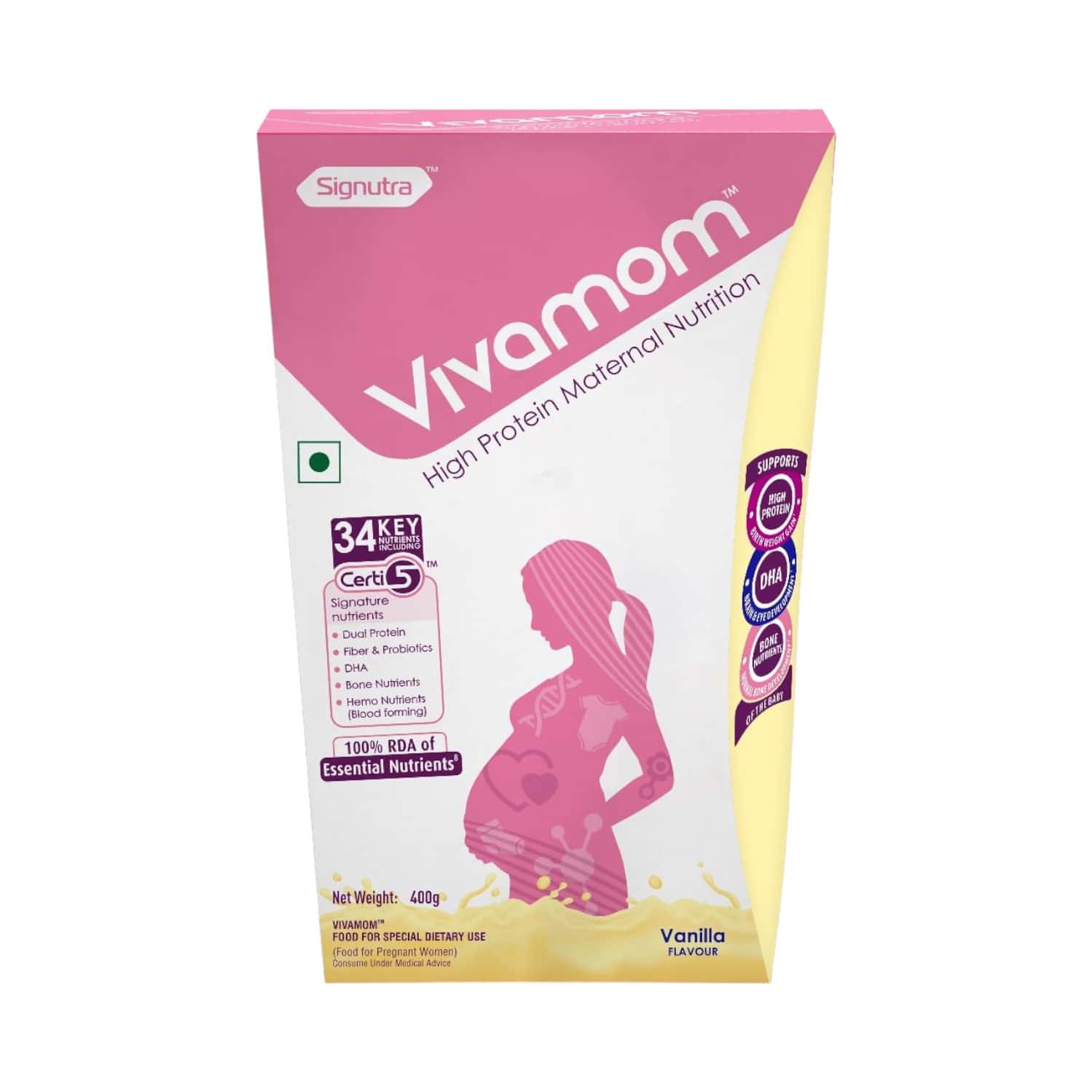 Vivamom Vanilla Maternal Nutrition Drink Refill Of 400 G