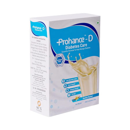 Prohance D Diabetes Care Vanilla Flavour Powder Refill 200 Gm