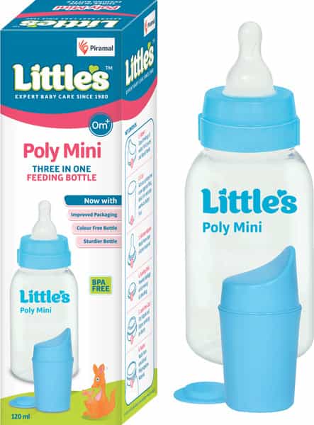 Littles Poly Mini Feeding - 3 In 1 Bpa Free Bottle -120Ml