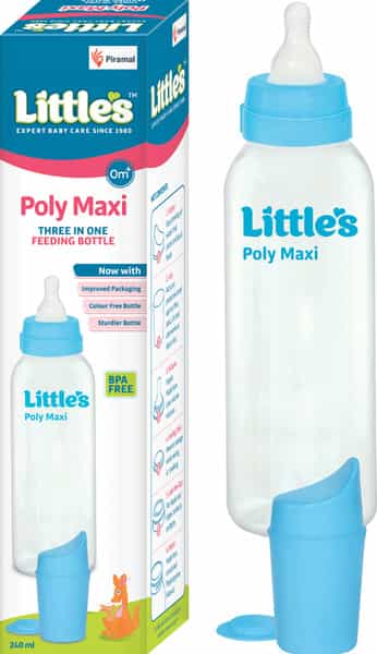 Littles Poly Maxi Feeding | 3 In 1 Bpa Free Bottle -240Ml