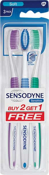 Sensodyne Soft Toothbrush 2+1 Free