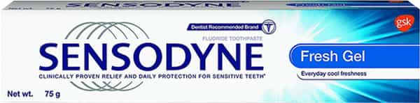 Sensodyne Fresh Gel Toothpaste 75G (3+1Pack)