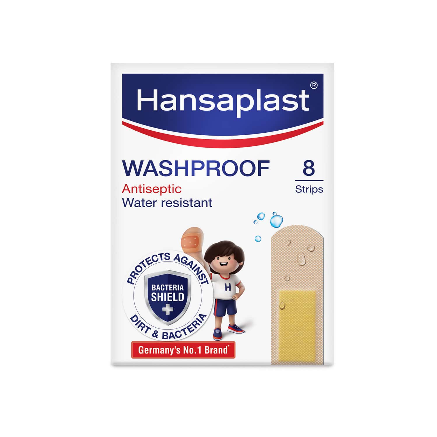 Hansaplast Bandage Washproof Box Of 8