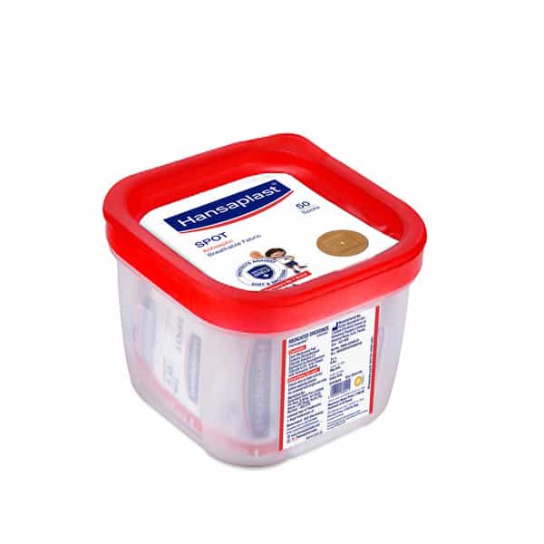 Hansaplast Antiseptic Spot Bandage For Cuts & Wounds | Breathable | Kids & Adults | Jar 50 Strips