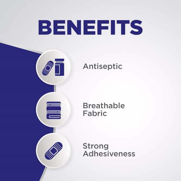 Hansaplast Antiseptic Spot Bandage For Cuts & Wounds | Breathable | Kids & Adults | Jar 50 Strips
