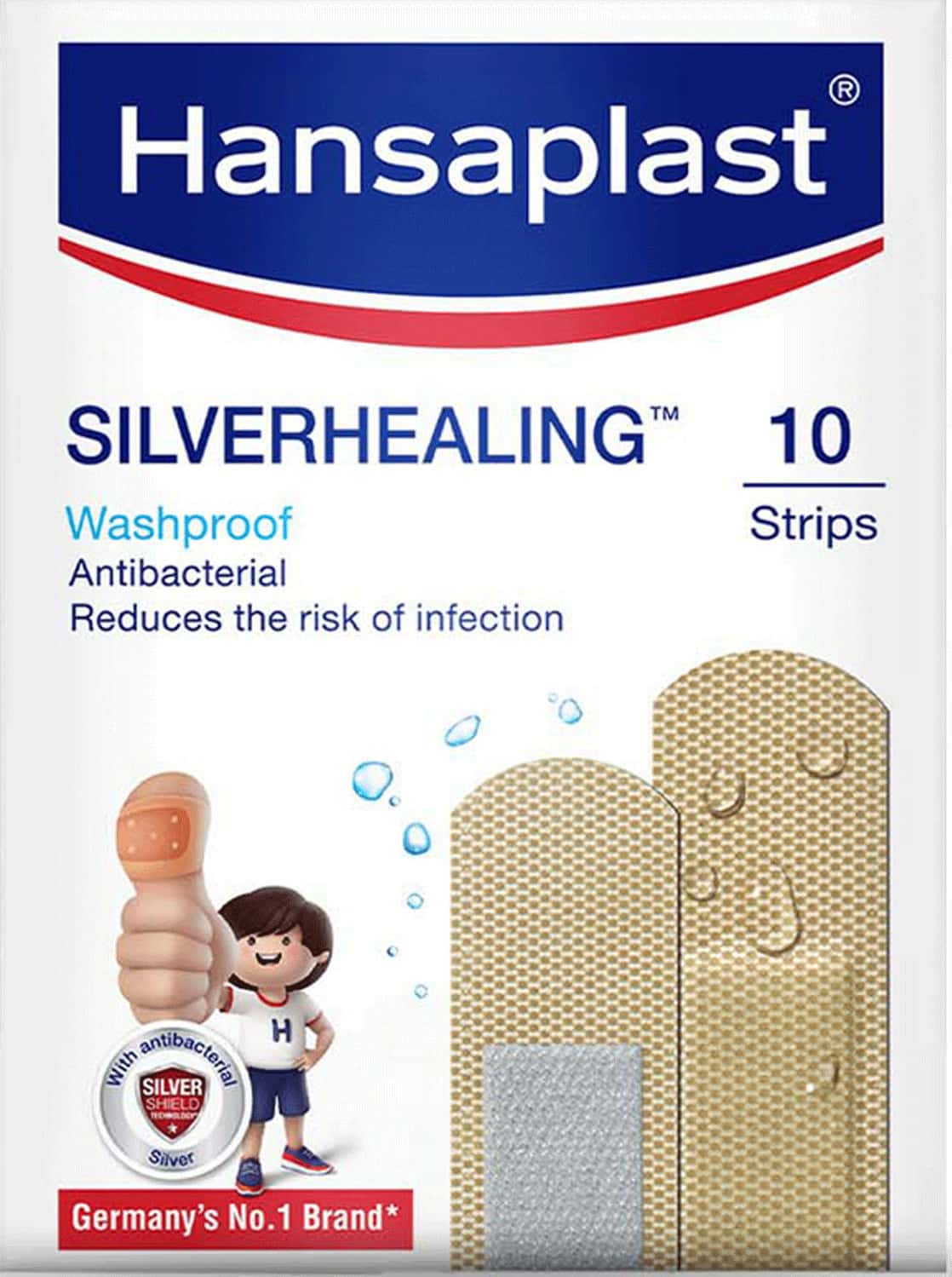 Hansaplast Silverhealing Washproof - 10 Strips