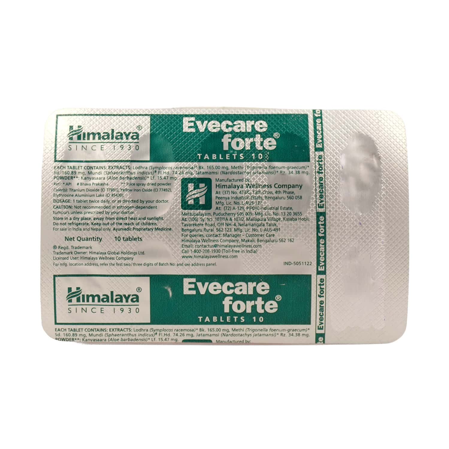 Himalaya Evecare Forte Strip Of 10 Tablets