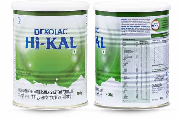 Dexolac Hi Kal | Infant Formula | Powder | Tin 400 Gm