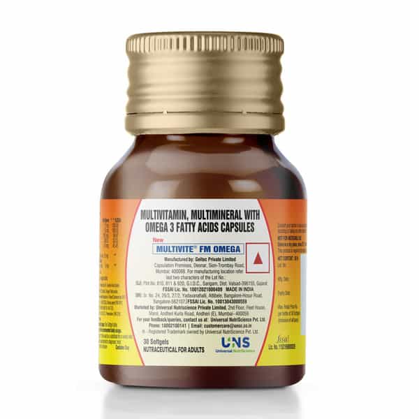 Multivite Fm Omega Multivitamin With Multiminerals Supports Energy & Stamina Recovery 30 Tablets