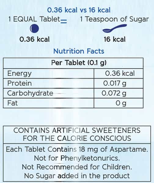 Equal Sugar Control Sweetner 300 Tablets