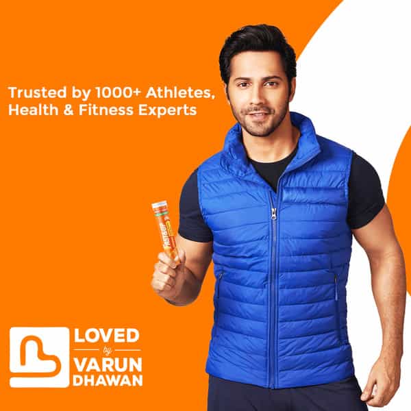 Fast&Up Charge Vitamin C & Zinc Effervescent Tablets With Natural Amla -Orange Flavour (60 Tablets)