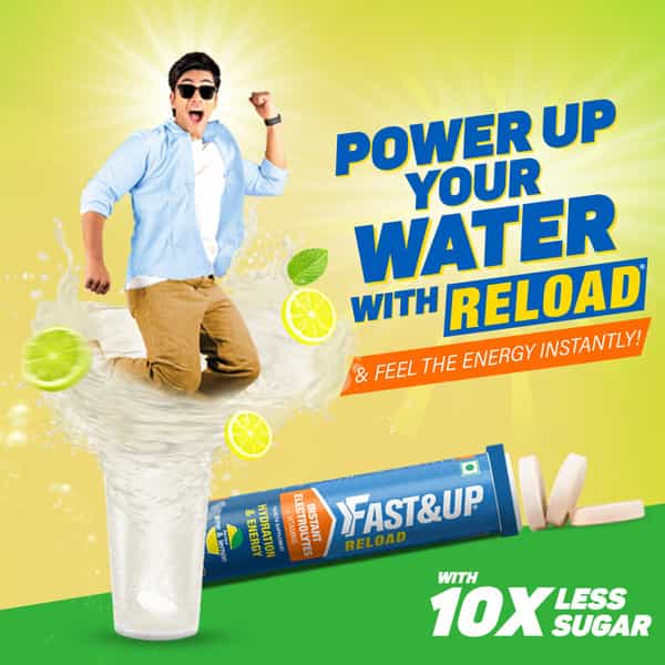 Fast&Up Reload Hydration With Electrolytes- 20 Effervescent Tablets -Lime&Lemon
