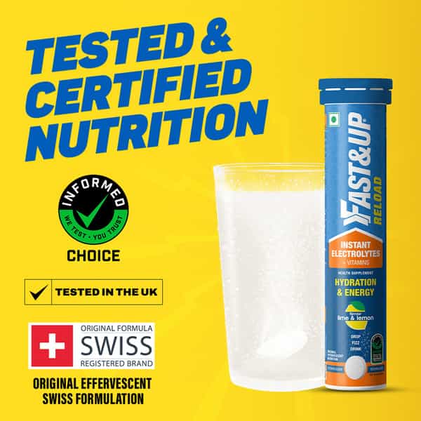 Fast&Up Reload Hydration With Electrolytes- 20 Effervescent Tablets -Lime&Lemon