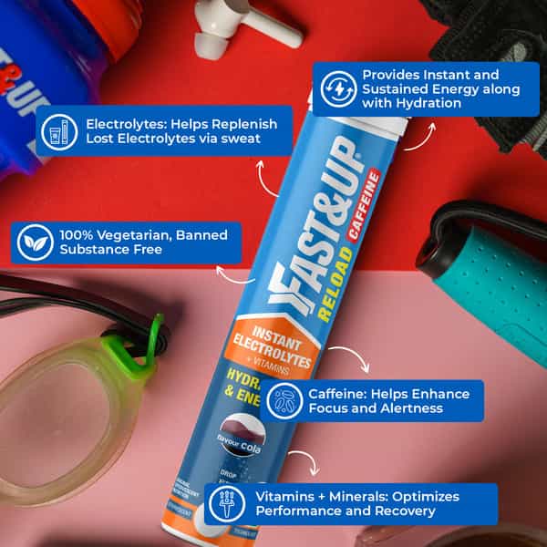 Fast&Up Reload+Caffeine Hydration With Electrolytes-20 Effervescent Tablets - Cola