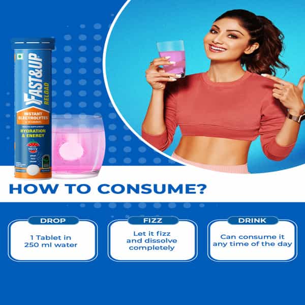 Fast&Up Reload Berry Effervescent Tablets Strip Of 80