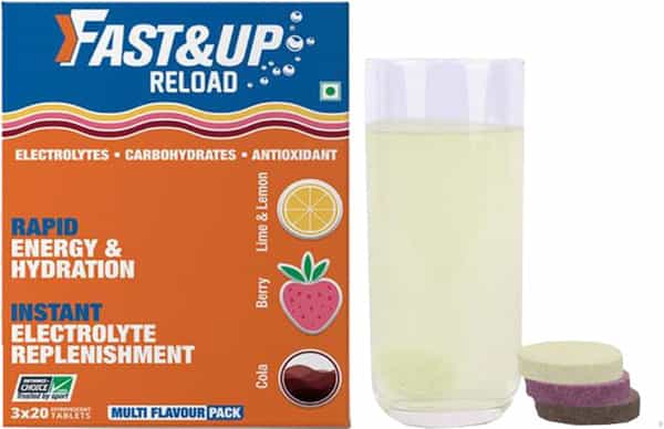 Fast&Up Reload Berry Cola Lime & Lemon Effervescent Tablets Box Of 3*20