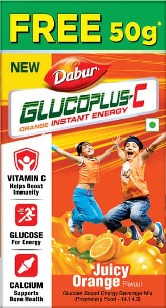 Dabur Glucoplus C - Orange 200 Gm Get 50 Gm Free
