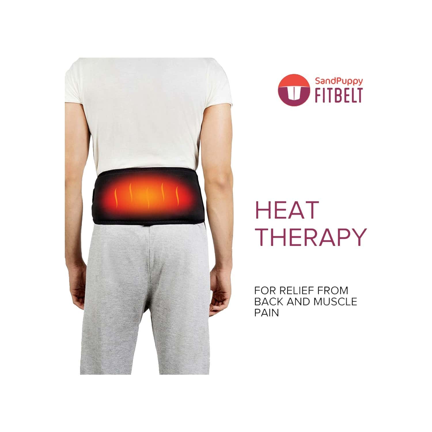 Buy SANDPUPPY FITBELT PORTABLE AND WIRELESS HEATING PAD FOR BACK PAIN
