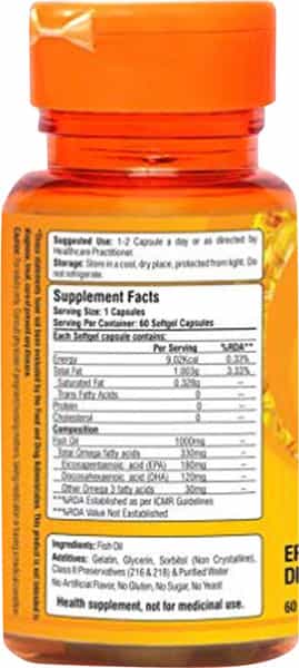 Fish Oil Omega 3 1000Mg Cap 60'S