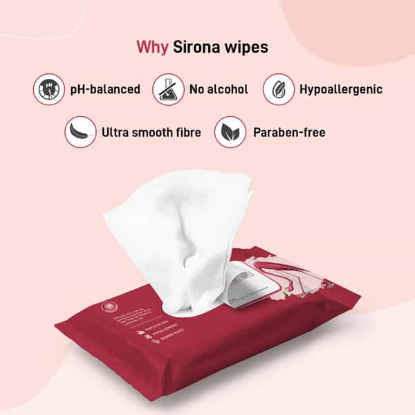 Sirona Intimate Wet Wipes For Cleaning Intimate Areas Ideal For Pre And Post Sex - Pack Of 10