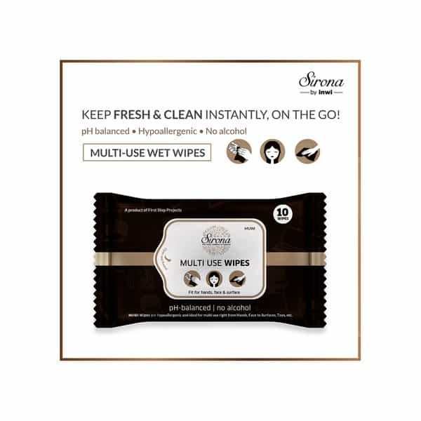 Sirona Multi Use Wet Wipes - 10 Wipes