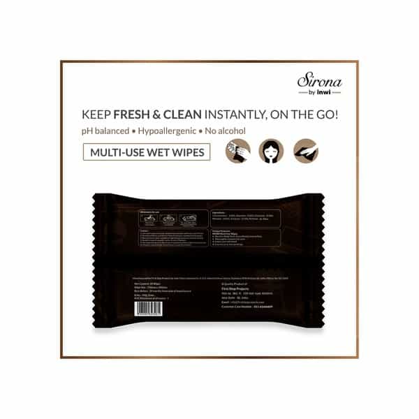 Sirona Multi Use Wet Wipes - 10 Wipes