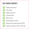 Sirona Premium Applicator Tampons Regular Flow -16 Pcs