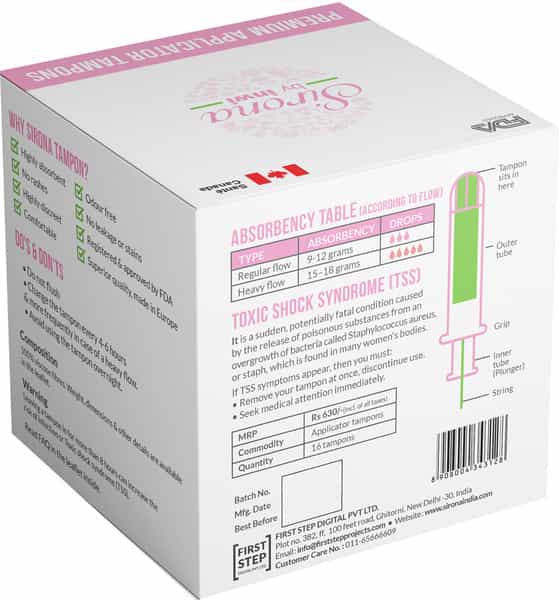 Sirona Premium Applicator Tampons Regular Flow -16 Pcs