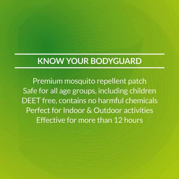 Bodyguard Premium Natural Anti Mosquito Patch Packet Of 20 + 4 Patches