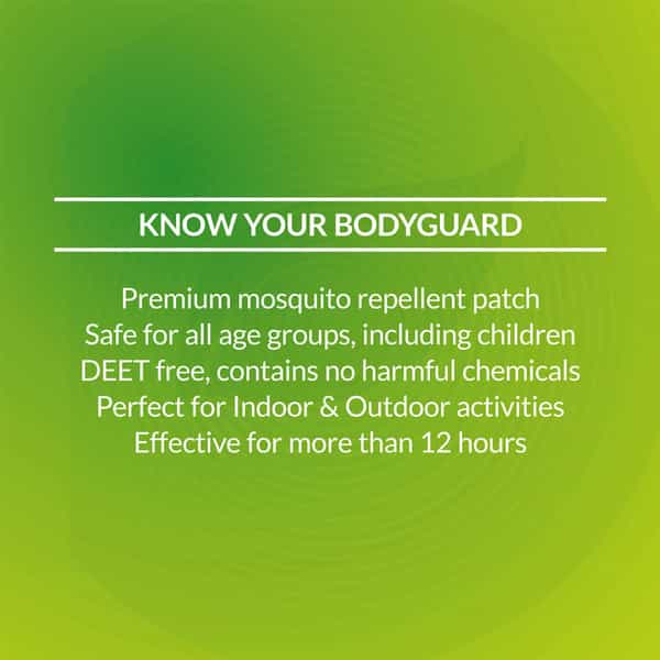 Bodyguard Premium Natural Anti Mosquito Patch Packet Of 20 + 4 Patches