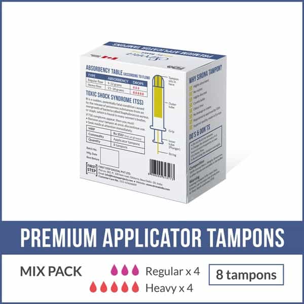 Sirona Premium Applicator Tampons Mix Pack - 8 Pcs