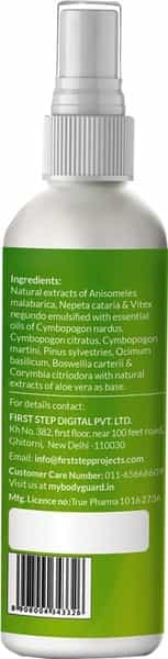 Bodyguard Natural Anti Mosquito Spray Bottle Of 100 Ml