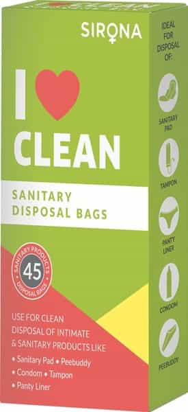 Sirona Sanitary And Diapers Disposal Bag Packet Of 45 'S
