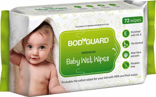 Bodyguard - Premium Aloe Vera Wet Wipes Paraben Free Packet Of 72 'S