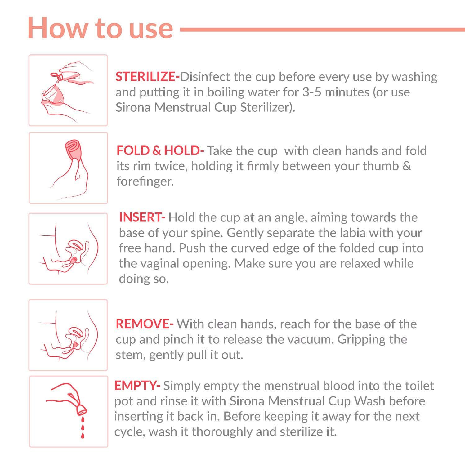 Buy SIRONA REUSABLE SIZE M MENSTRUAL CUP Online & Get Upto 60 OFF at