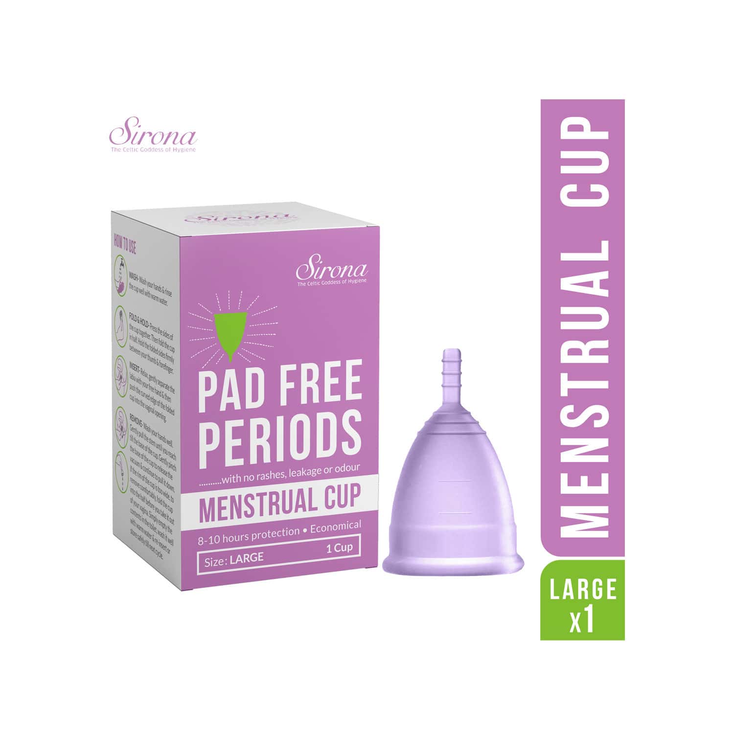 Buy Sirona Reusable Size L Menstrual Cup Online at Flat 18 OFF