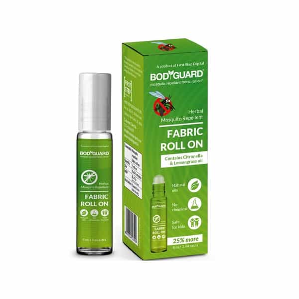 Bodyguard - Herbal Fabric Roll On With Citronella And Lemongrass Oil - 8 Ml + 2 Ml Extra